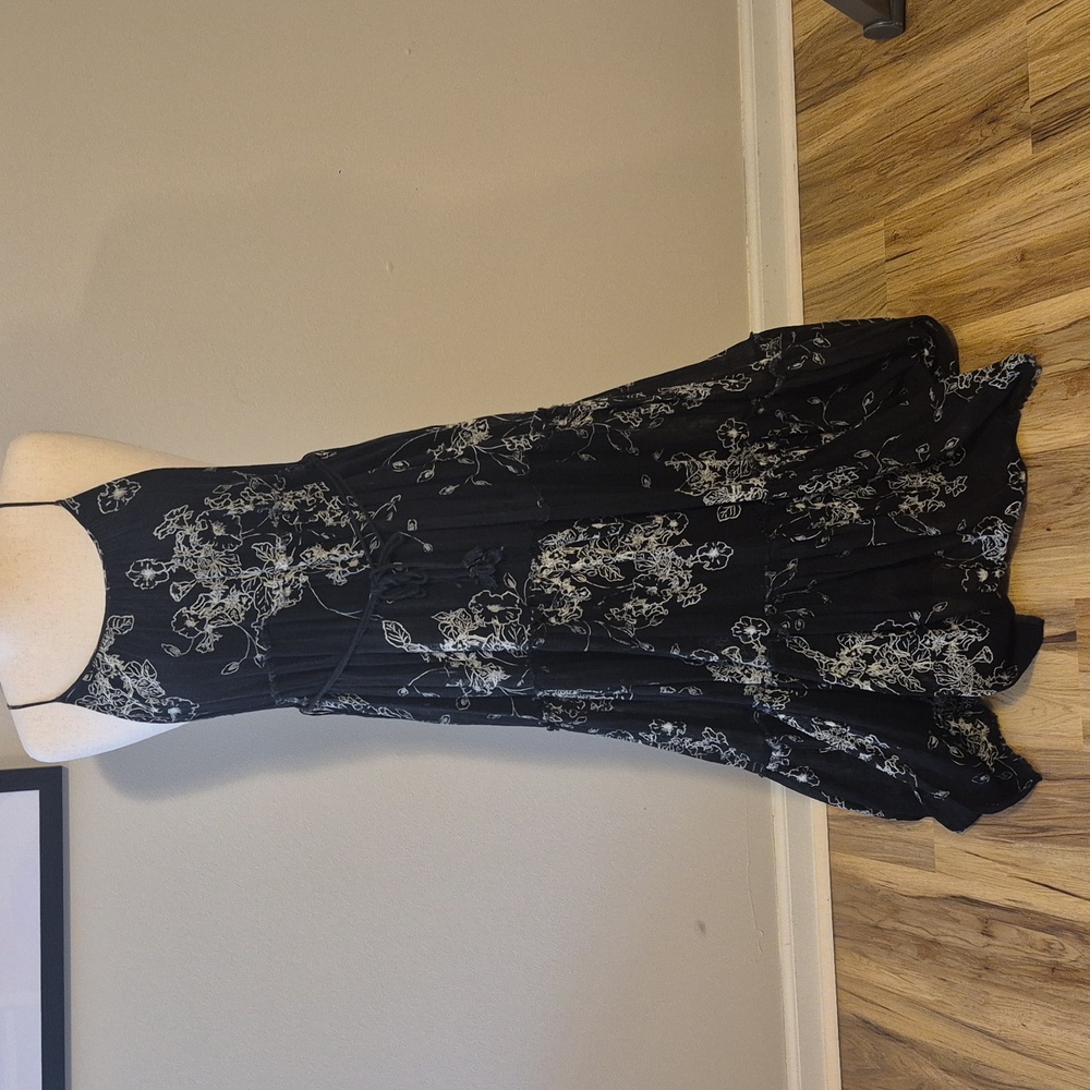 Free People Black and White Floral Maxi Dress